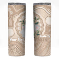 Koala Mum Australia Mother's Day Personalised Skinny Tumbler Beige Aboriginal Art