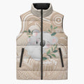 Koala Mum Australia Mother's Day Personalised Sleeveless Puffer Jacket Beige Aboriginal Art
