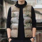 Koala Mum Australia Mother's Day Personalised Sleeveless Puffer Jacket Beige Aboriginal Art