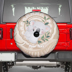 Koala Mum Australia Mother's Day Personalised Spare Tire Cover Beige Aboriginal Art