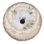 Koala Mum Australia Mother's Day Personalised Spare Tire Cover Beige Aboriginal Art