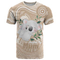 Koala Mum Australia Mother's Day Personalised T Shirt Beige Aboriginal Art