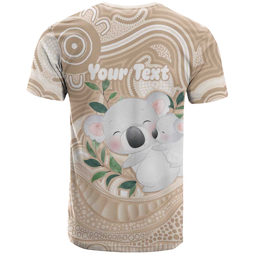 Koala Mum Australia Mother's Day Personalised T Shirt Beige Aboriginal Art
