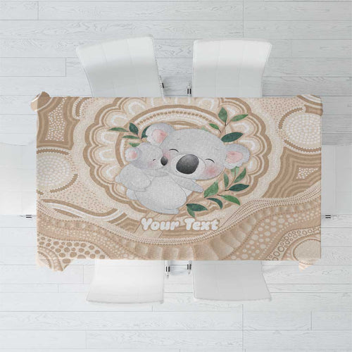 Koala Mum Australia Mother's Day Personalised Tablecloth Beige Aboriginal Art