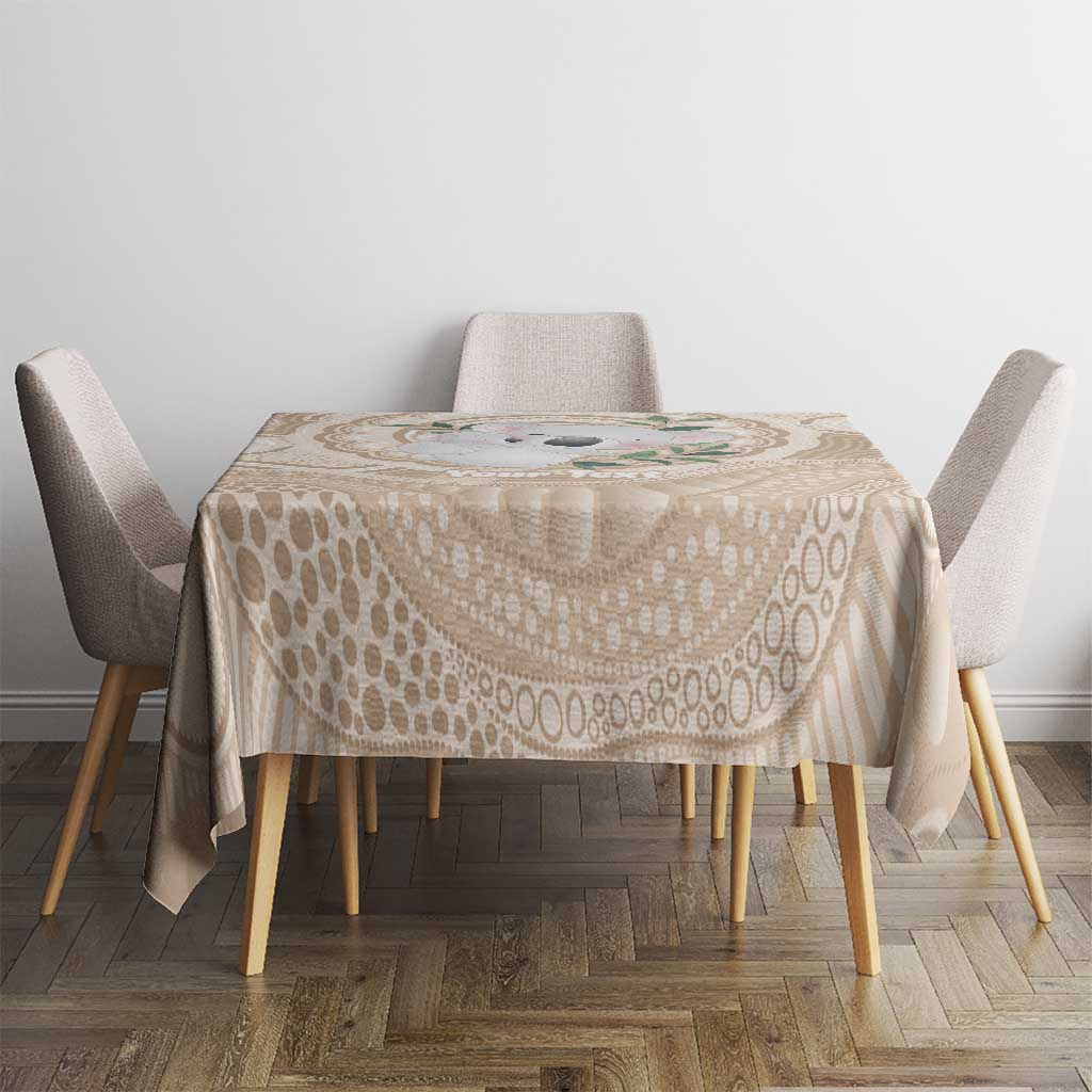Koala Mum Australia Mother's Day Personalised Tablecloth Beige Aboriginal Art