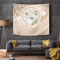 Koala Mum Australia Mother's Day Personalised Tapestry Beige Aboriginal Art