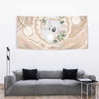 Koala Mum Australia Mother's Day Personalised Tapestry Beige Aboriginal Art