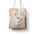 Koala Mum Australia Mother's Day Personalised Tote Bag Beige Aboriginal Art