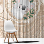 Koala Mum Australia Mother's Day Personalised Window Curtain Beige Aboriginal Art