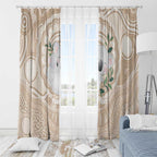 Koala Mum Australia Mother's Day Personalised Window Curtain Beige Aboriginal Art