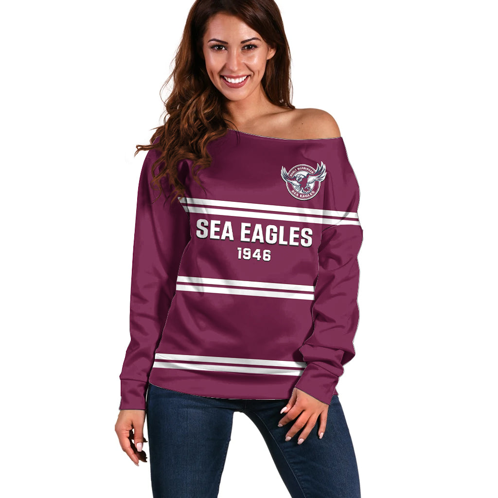 personalised-sea-eagles-rugby-off-shoulder-sweater-manly-warringah-maroon-sporty-style