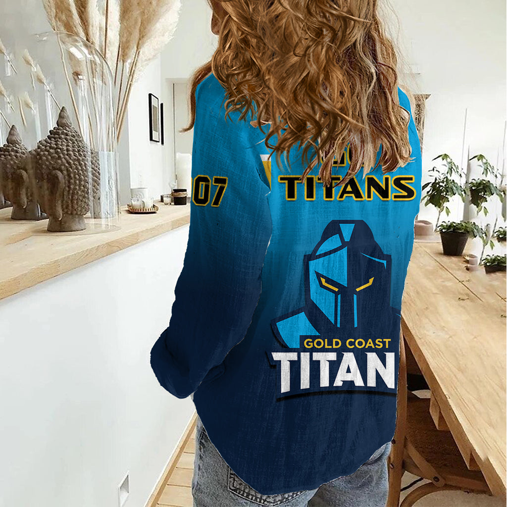 Titans Rugby Women Casual Shirt Gold Coast 2007 Sporty Style LT14