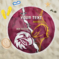 Personalised Broncos And Eagles Rugby Beach Blanket Sporty Version