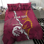 Personalised Broncos And Eagles Rugby Bedding Set Sporty Version