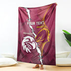 Personalised Broncos And Eagles Rugby Blanket Sporty Version