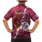 Personalised Broncos And Eagles Rugby Family Matching Mermaid Dress and Hawaiian Shirt Sporty Version