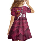 Personalised Broncos And Eagles Rugby Family Matching Mermaid Dress and Hawaiian Shirt Sporty Version
