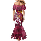Personalised Broncos And Eagles Rugby Family Matching Mermaid Dress and Hawaiian Shirt Sporty Version