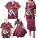 Personalised Broncos And Eagles Rugby Family Matching Puletasi and Hawaiian Shirt Sporty Version