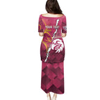 Personalised Broncos And Eagles Rugby Family Matching Puletasi and Hawaiian Shirt Sporty Version