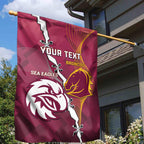 Personalised Broncos And Eagles Rugby Garden Flag Sporty Version