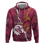 Personalised Broncos And Eagles Rugby Hoodie Sporty Version