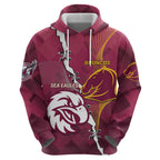 Personalised Broncos And Eagles Rugby Hoodie Sporty Version