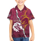 Personalised Broncos And Eagles Rugby Kid Hawaiian Shirt Sporty Version