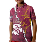 Personalised Broncos And Eagles Rugby Kid Polo Shirt Sporty Version