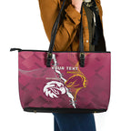 Personalised Broncos And Eagles Rugby Leather Tote Bag Sporty Version