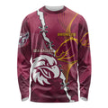 Personalised Broncos And Eagles Rugby Long Sleeve Shirt Sporty Version