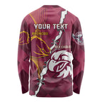 Personalised Broncos And Eagles Rugby Long Sleeve Shirt Sporty Version