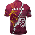 Personalised Broncos And Eagles Rugby Polo Shirt Sporty Version