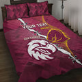 Personalised Broncos And Eagles Rugby Quilt Bed Set Sporty Version