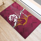 Personalised Broncos And Eagles Rugby Rubber Doormat Sporty Version