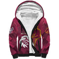 Personalised Broncos And Eagles Rugby Sherpa Hoodie Sporty Version