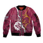 Personalised Broncos And Eagles Rugby Sleeve Zip Bomber Jacket Sporty Version