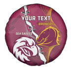 Personalised Broncos And Eagles Rugby Spare Tire Cover Sporty Version