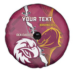 Personalised Broncos And Eagles Rugby Spare Tire Cover Sporty Version