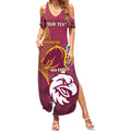 Personalised Broncos And Eagles Rugby Summer Maxi Dress Sporty Version