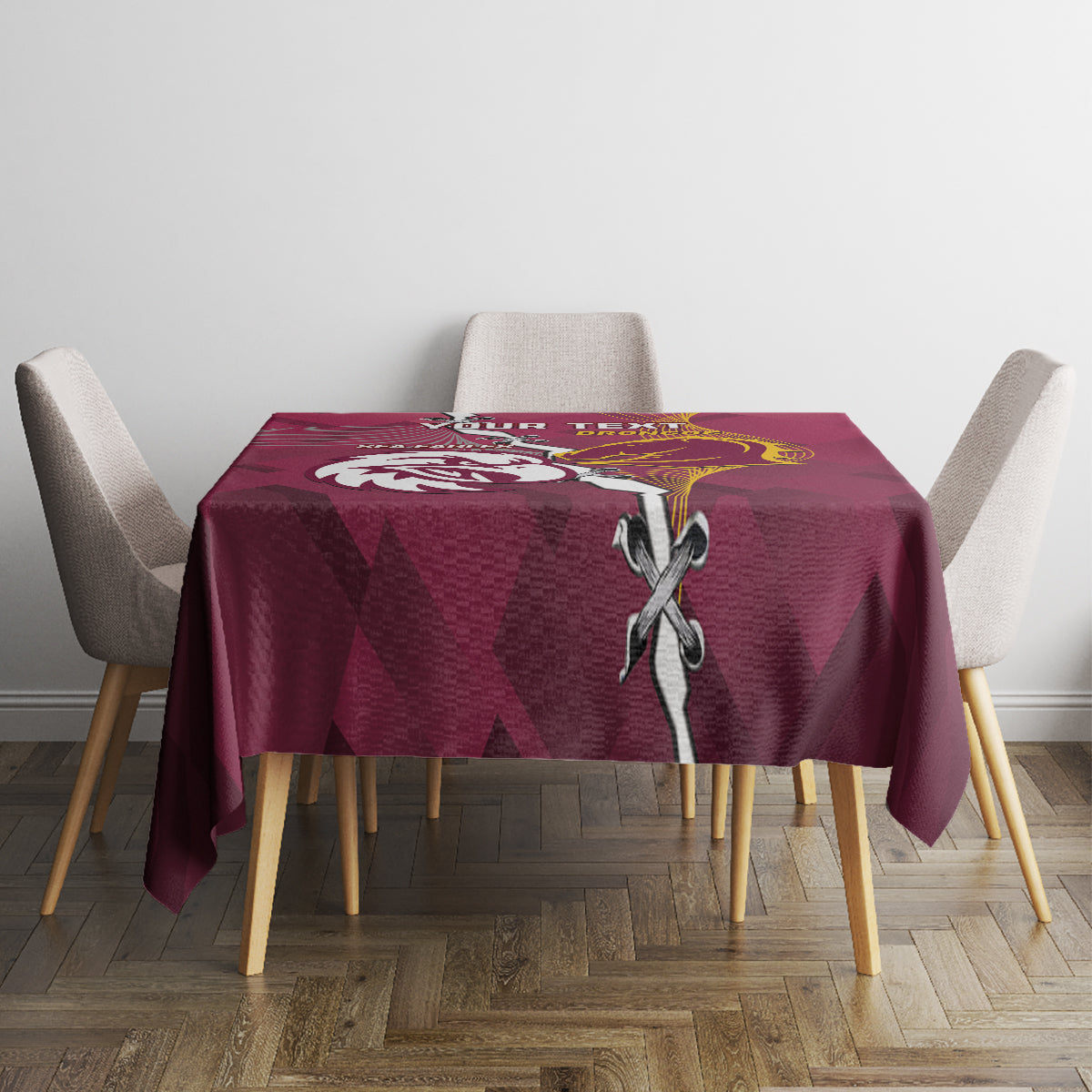 Personalised Broncos And Eagles Rugby Tablecloth Sporty Version