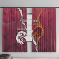 Personalised Broncos And Eagles Rugby Window Curtain Sporty Version