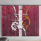 Personalised Broncos And Eagles Rugby Window Curtain Sporty Version