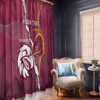Personalised Broncos And Eagles Rugby Window Curtain Sporty Version