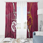 Personalised Broncos And Eagles Rugby Window Curtain Sporty Version