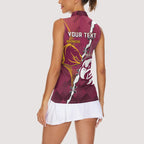 Personalised Broncos And Eagles Rugby Women Sleeveless Polo Shirt Sporty Version
