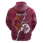 Personalised Broncos And Eagles Rugby Zip Hoodie Sporty Version