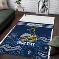 Custom Australia Brumbies Area Rug Est 1995 Aboriginal Art