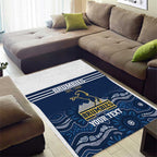 Custom Australia Brumbies Area Rug Est 1995 Aboriginal Art