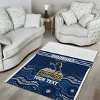 Custom Australia Brumbies Area Rug Est 1995 Aboriginal Art